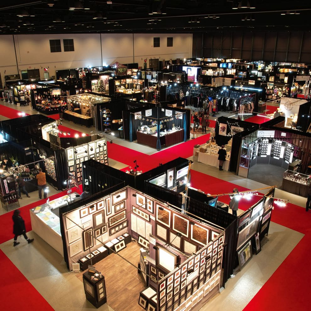 Image of Art Market booths from above