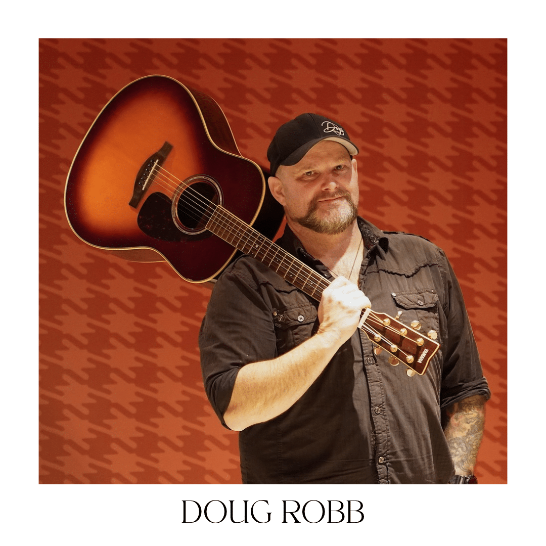 Doug Rob Live entertainment with Doug Rob - photo of Doug Rob with his guitar over his shoulder