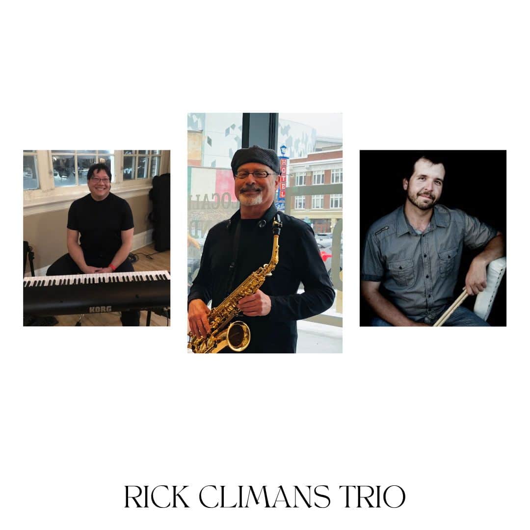 The Rick Climan Trio – three photos of the band members The Rick Climan Trio - three photos of the band members